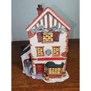 Dickensville Porcelain Lighted‎ House Italian Restaurant 7.75"H X 5.25"L X 4"W